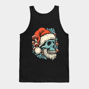 Santa Claus Skull with Fungi Tank Top